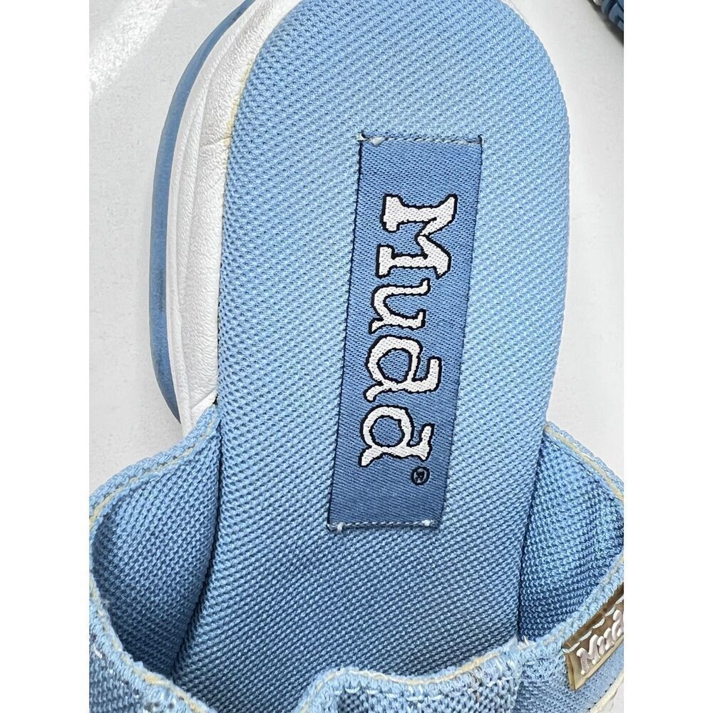 Mudd Vintage Women's Mules Y2K suede light blue platforms classic 90' 8M. - Picture 5 of 10